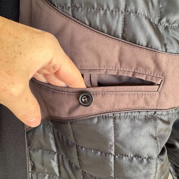 Vintage 90s Perry Ellis Portfolio Brown Double Collar Insulated  Coat Size XXL - Picture 12 of 16